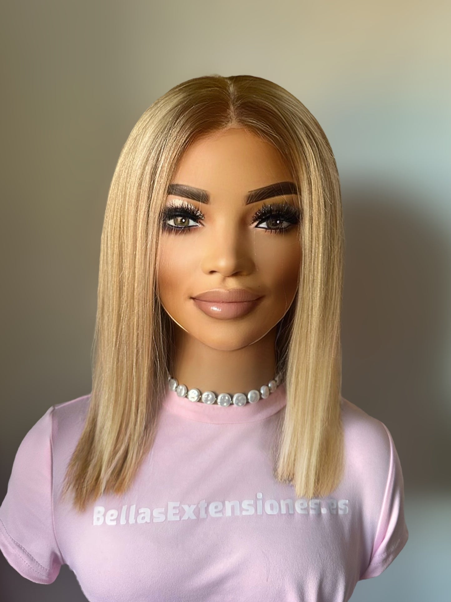Peluca Bob Pelo Humano 6x5 - Sin Pegamento - 30cm - 4/613 - GRECIA