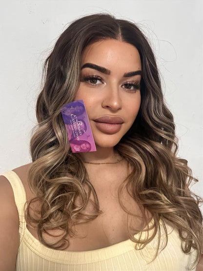 Peluca Lace Front 13x4 - Balayage Ceniza Ondulado (100% Cabello Humano) AROA