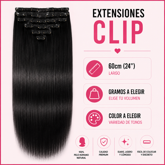 Extensiones Clip Liso 60cm