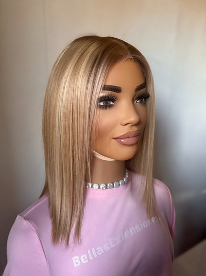 Peluca Bob Pelo Humano 6x5 - Sin Pegamento - 30cm - 4/613 - GRECIA