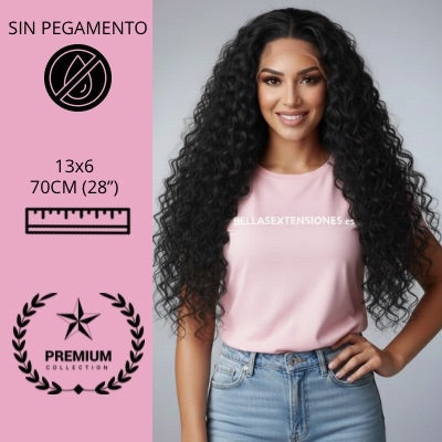 Peluca Lace Frontal 13x6 Rizada 1B - AFRICA