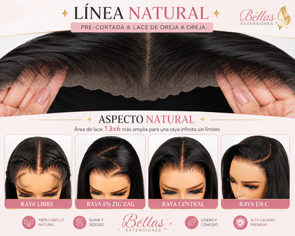 Peluca Natural Rizada Mechada 13x6 - Shakira