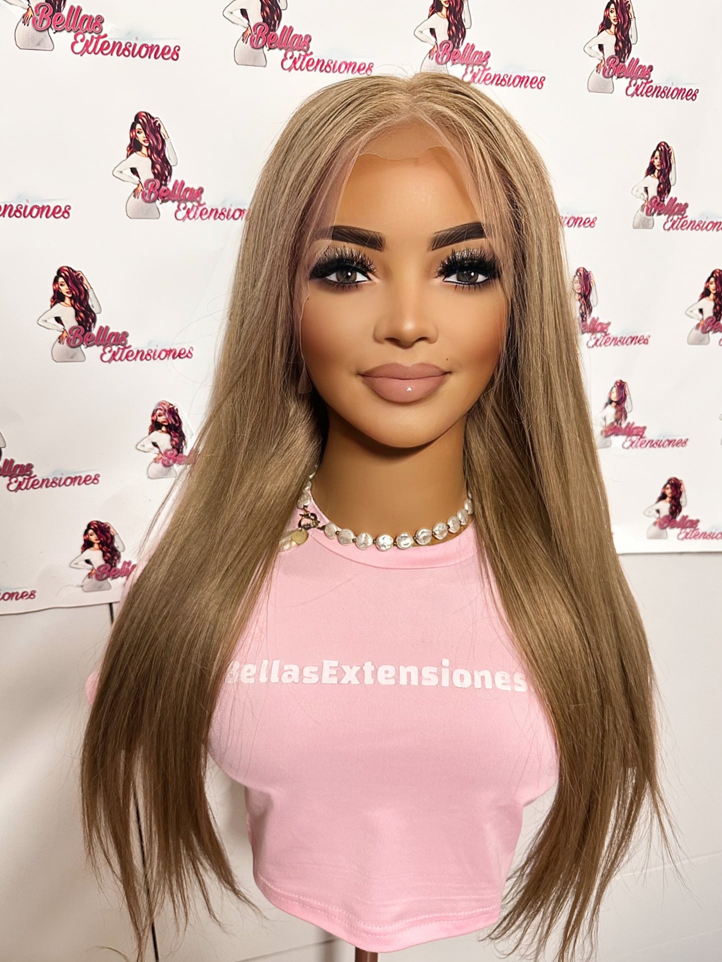 Peluca Lace Front 13x6 de Pelo Humano - Tono Rubio Nude Natural (60cm)