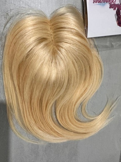 Topper Capilar de Cabello Humano – Rubio Platino (25 cm)