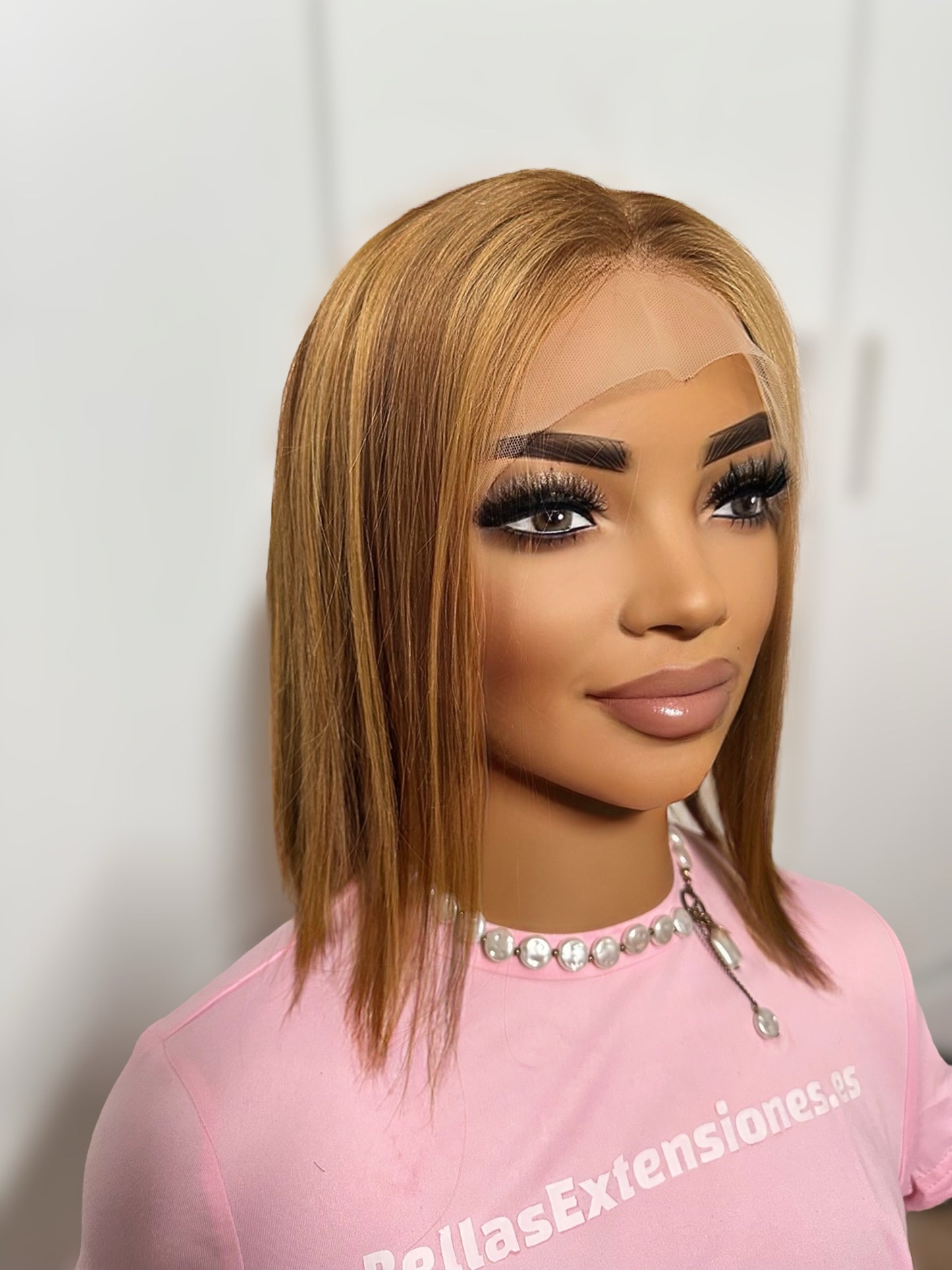 Peluca Lace Front 13x6 - Bob Estilo "Honey Mix" (30 cm) VIRGINIA