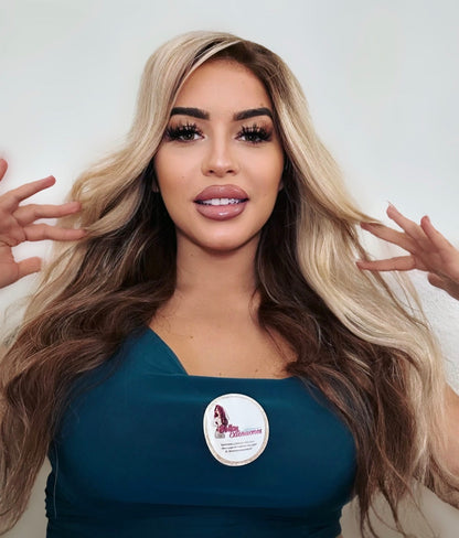 Peluca Lace Front 13x4 de Cabello Humano- 65cm Ondulada