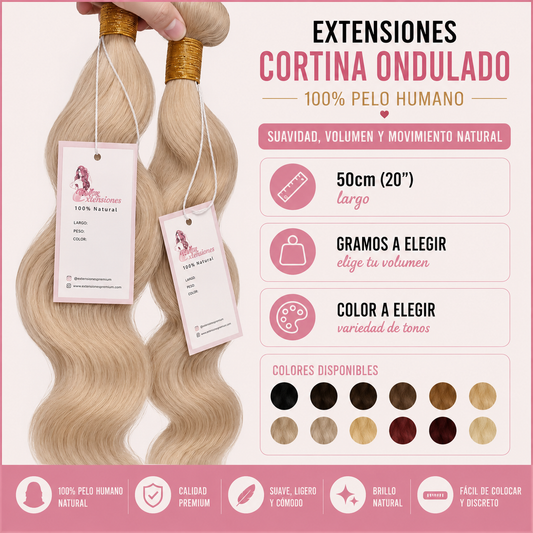 Extensiones Cortina ondulado 50cm