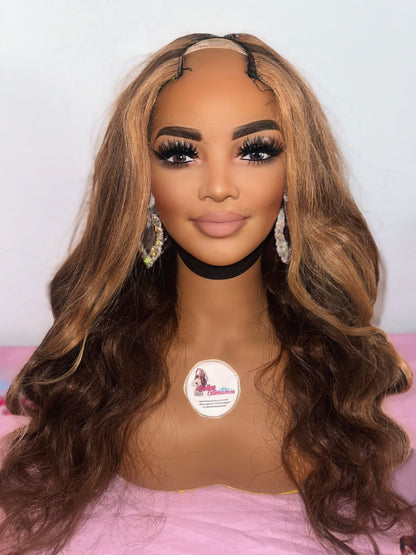 Peluca Parte U Natural Mechada 4/27 - 60cm BOSTON