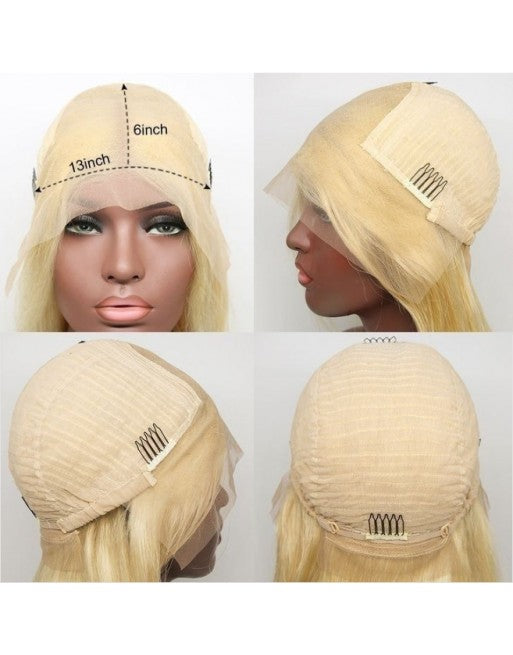 Peluca Bob Rubio Platino – Lace Front Natural 13x4 – ROUSE