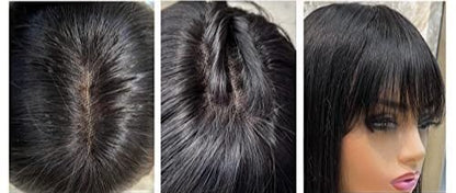 Peluca Natural Con Flequillo Con Efecto Raíz – 2x4 - FRANCHESKA