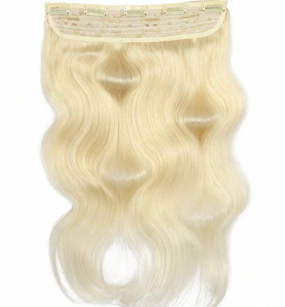 Extensiones Clip - Capa Voluminizadora - Ondulado - 613 Rubio Platino - 60cm - 100gr