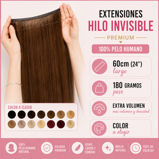 Extensiones Hilo Invisible Liso 55/60CM PREMIUM
