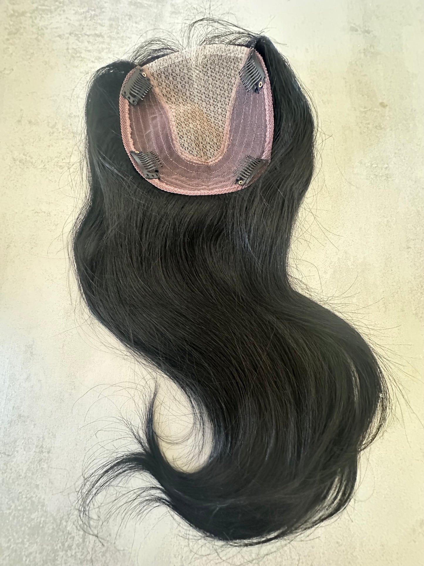 Topper Pelo Humano Base de Malla 40cm