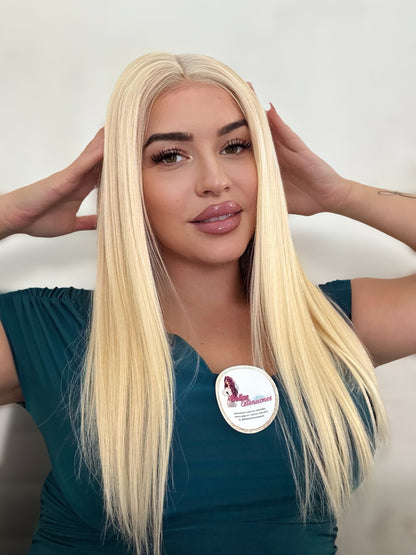 Peluca de Pelo Humano Color 613 – Encaje 6x9 Sin Pegamento – 20” (50 cm) HELEN