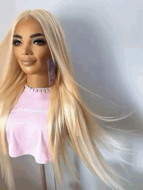 Peluca de Cabello Humano 13x4 Lace Front - Rubio Platino Premium (80 cm) JENNIFER