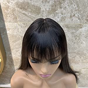 Peluca Natural Con Flequillo Con Efecto Raíz – 2x4 - FRANCHESKA