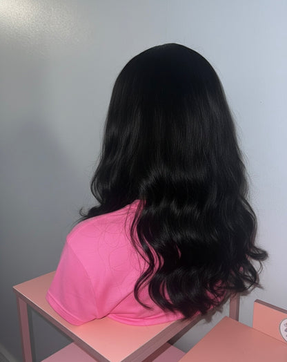 Peluca de Pelo Humano - Ondas Suaves (Color 1B) 5x5 - ATHENEA