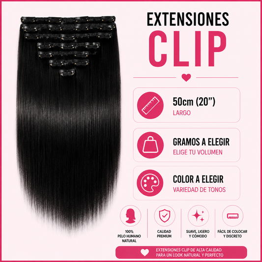 Extensiones Clip Liso 50cm