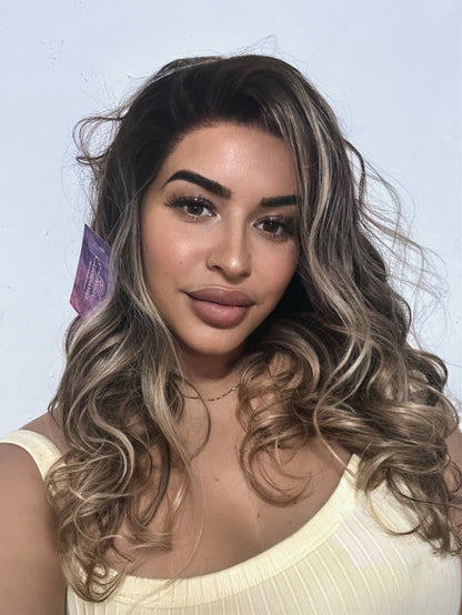 Peluca Lace Front 13x4 - Balayage Ceniza Ondulado (100% Cabello Humano) AROA