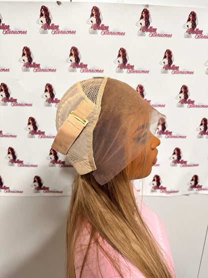 Peluca Lace Front 13x6 de Pelo Humano - Tono Rubio Nude Natural (60cm)