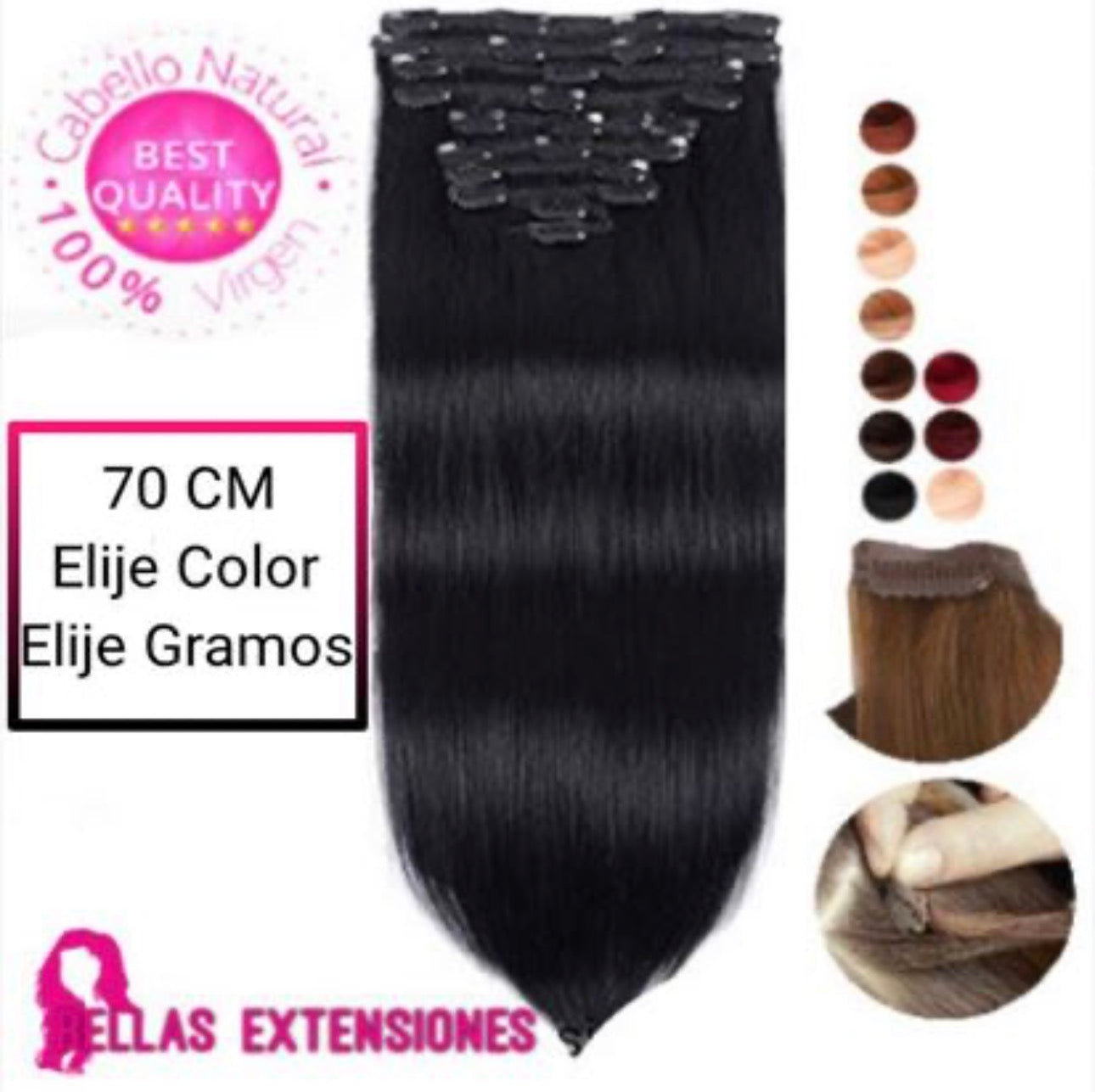 Extensiones Clip Liso 70cm