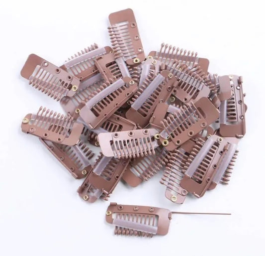 Clips - Peinetas Para Extensiones Marrón claro