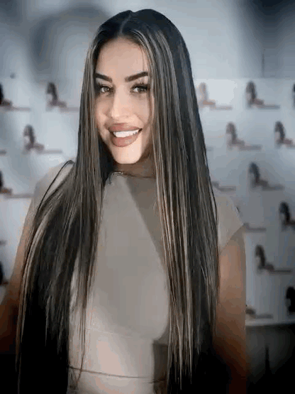 Peluca EXTRA LARGA XL 80CM - Pelo Humano 9x6 Sin Pegamento Cabello Premium Vietnamita