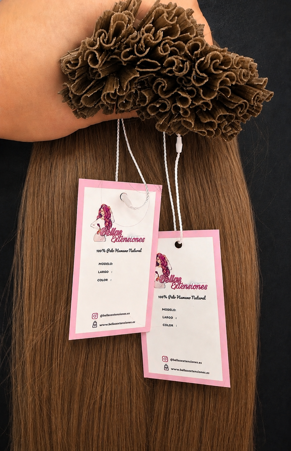 Extensiones Queratina Liso 60cm - 100 gramos - 100 unidades