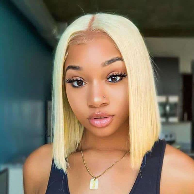 Peluca Bob Rubio Platino – Lace Front Natural 13x4 – ROUSE