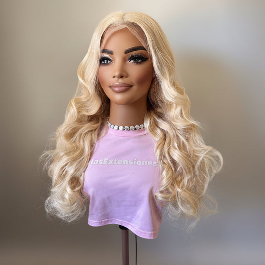 Peluca Lace Front 13x4 - Rubio Platino #613 (70cm)